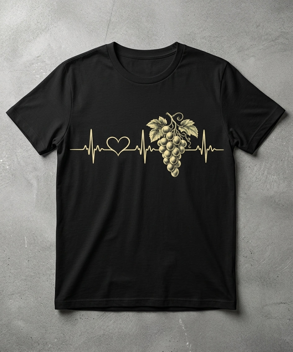 Wine Heartbeat Vector Asset